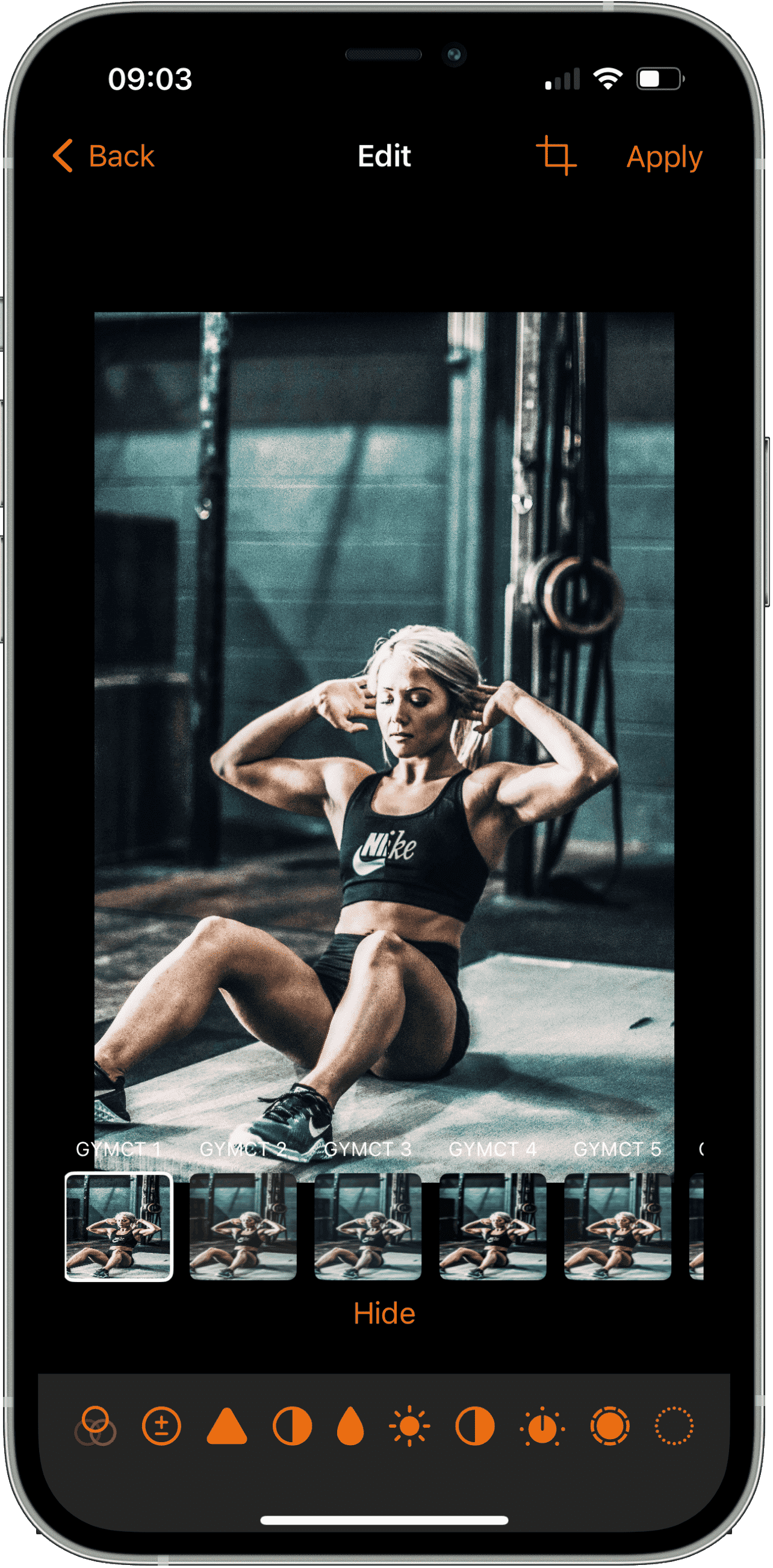 gym filters photo editor